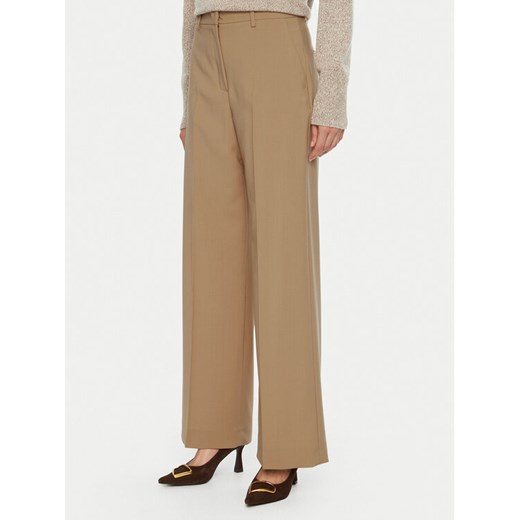 Weekend Max Mara Spodnie palazzo Visivo 2515131041 Beżowy Wide Leg ze sklepu MODIVO w kategorii Spodnie damskie - zdjęcie 182626600