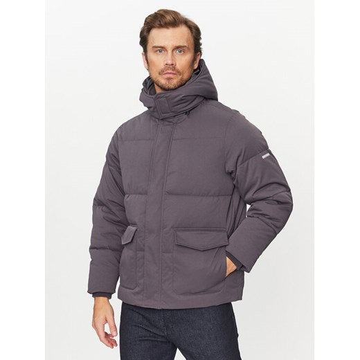Pepe Jeans Kurtka zimowa Biel PM402837 Szary Regular Fit ze sklepu MODIVO w kategorii Kurtki męskie - zdjęcie 182626663