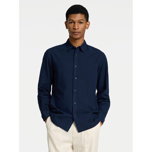 Selected Homme Koszula 16078867 Granatowy Slim Fit ze sklepu MODIVO w kategorii Koszule męskie - zdjęcie 182626691