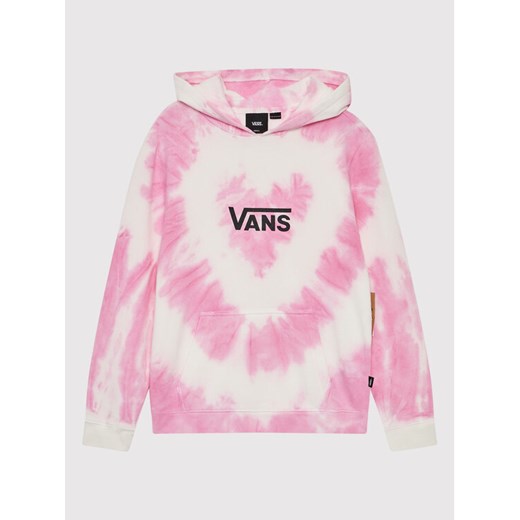 Vans Bluza Tie Dye Heart VN0A7RRR Różowy Regular Fit ze sklepu MODIVO w kategorii Bluzy dziewczęce - zdjęcie 182626711