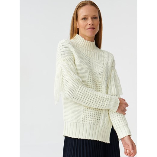 Tatuum Sweter Frimi T2319.095 Écru Oversize ze sklepu MODIVO w kategorii Swetry damskie - zdjęcie 182626850
