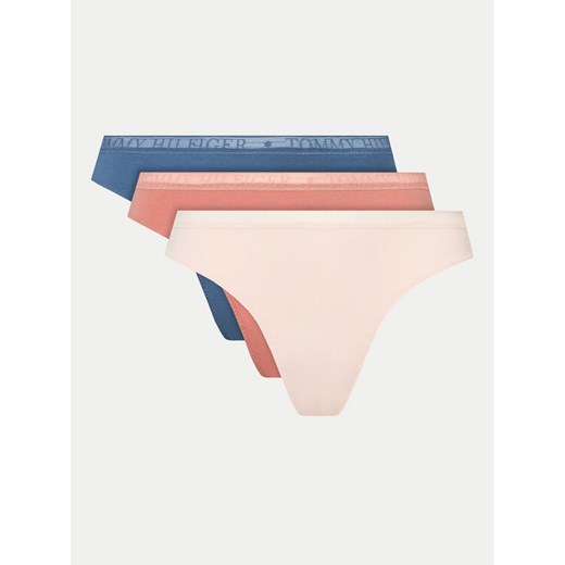 Tommy Hilfiger Komplet 3 par stringów UW0UW04890 Kolorowy ze sklepu MODIVO w kategorii Majtki damskie - zdjęcie 182626854