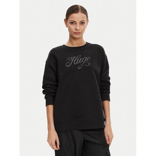 HUGO Bluza 50537246 Czarny Oversize ze sklepu MODIVO w kategorii Bluzy damskie - zdjęcie 182626921