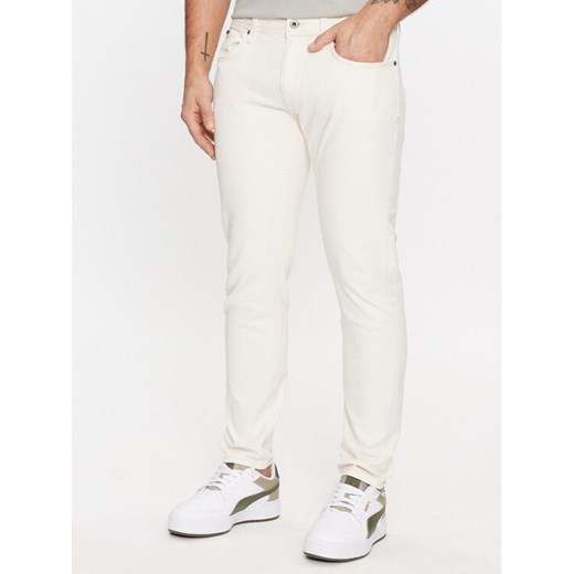 Pepe Jeans Jeansy PM207390WI5 Écru Tapered Fit ze sklepu MODIVO w kategorii Jeansy męskie - zdjęcie 182627000