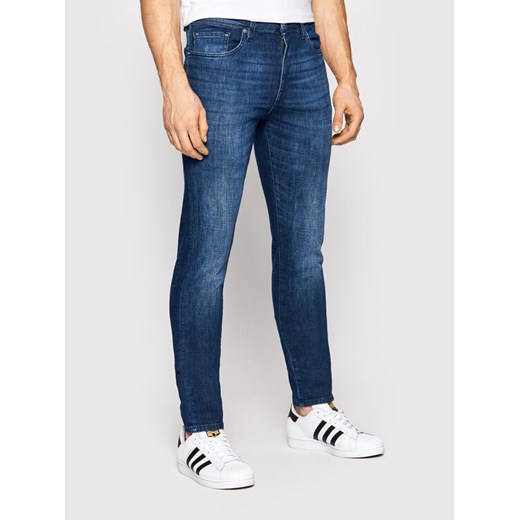 Selected Homme Jeansy Leon 16083063 Granatowy Slim Fit ze sklepu MODIVO w kategorii Jeansy męskie - zdjęcie 182627012