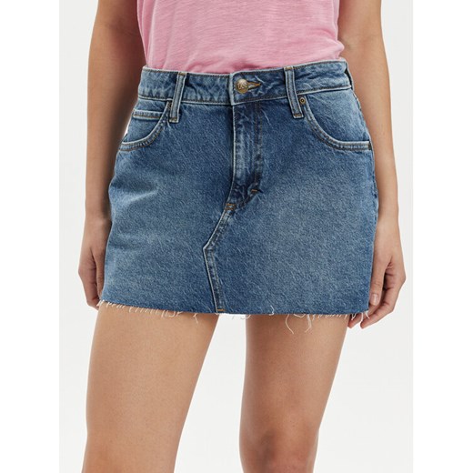 Lee Spódnica jeansowa 112349008 Niebieski Regular Fit ze sklepu MODIVO w kategorii Spódnice - zdjęcie 182627093