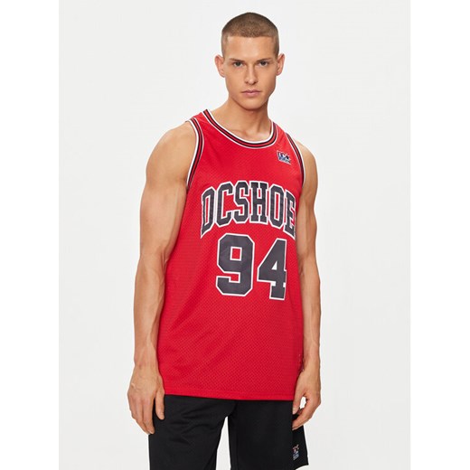 DC Tank top Shy Town Jersey ADYKT03230 Czerwony Regular Fit ze sklepu MODIVO w kategorii T-shirty męskie - zdjęcie 182627134