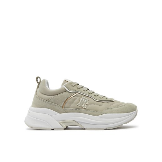 Tommy Hilfiger Sneakersy Chunky Runner Ventile FW0FW08036 Beżowy ze sklepu MODIVO w kategorii Buty sportowe damskie - zdjęcie 182627143
