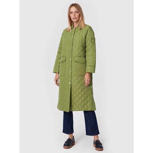 Tommy Hilfiger Kurtka przejściowa Quilted Sorona WW0WW35551 Zielony Relaxed Fit ze sklepu MODIVO w kategorii Kurtki damskie - zdjęcie 182627243