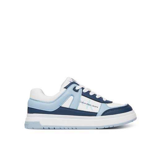 Calvin Klein Jeans Sneakersy Low Cut Lace-Up Sneaker V3X9-82091-1355 Niebieski ze sklepu MODIVO w kategorii Buty sportowe dziecięce - zdjęcie 182627280
