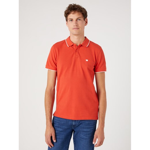 Wrangler Polo W7BHK4R41 112330857 Pomarańczowy Regular Fit ze sklepu MODIVO w kategorii T-shirty męskie - zdjęcie 182627404