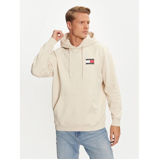 Tommy Jeans Bluza Essential DM0DM20738 Beżowy Regular Fit ze sklepu MODIVO w kategorii Bluzy męskie - zdjęcie 182627491