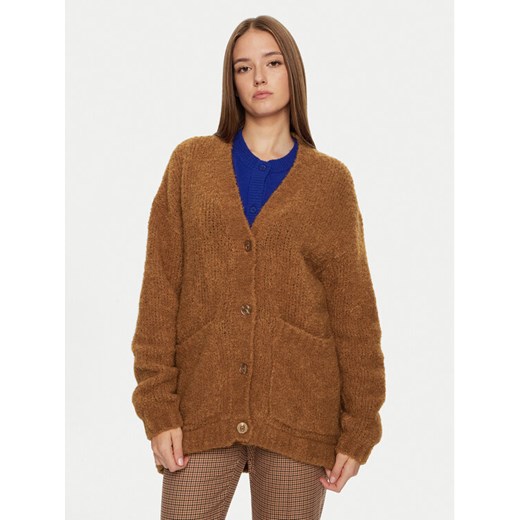 American Vintage Kardigan Zolly ZOL19CH24 Brązowy Loose Fit ze sklepu MODIVO w kategorii Swetry damskie - zdjęcie 182627553
