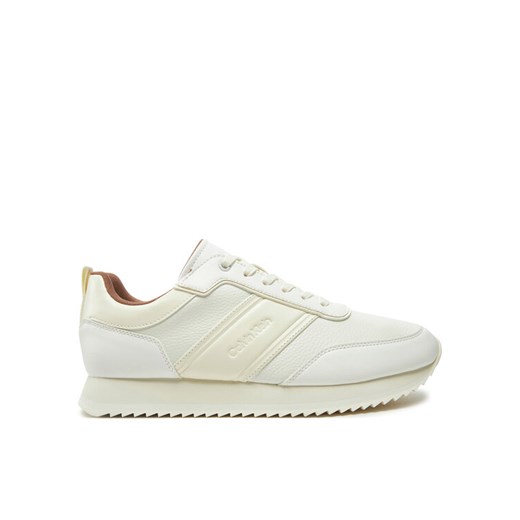 Calvin Klein Sneakersy Low Top Lace Up Logo Lth HM0HM01654 Biały ze sklepu MODIVO w kategorii Buty sportowe męskie - zdjęcie 182627571