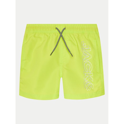 Jack&Jones Junior Szorty kąpielowe Fiji Double Logo 12256153 Zielony Regular Fit ze sklepu MODIVO w kategorii Kąpielówki chłopięce - zdjęcie 182627590