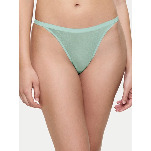 Triumph Stringi Signature Sheer 10216494 Zielony ze sklepu MODIVO w kategorii Majtki damskie - zdjęcie 182627664