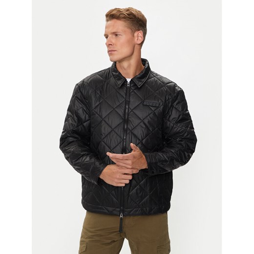 Guess Kurtka puchowa Z4YL02 WGAD2 Czarny Regular Fit ze sklepu MODIVO w kategorii Kurtki męskie - zdjęcie 182627673