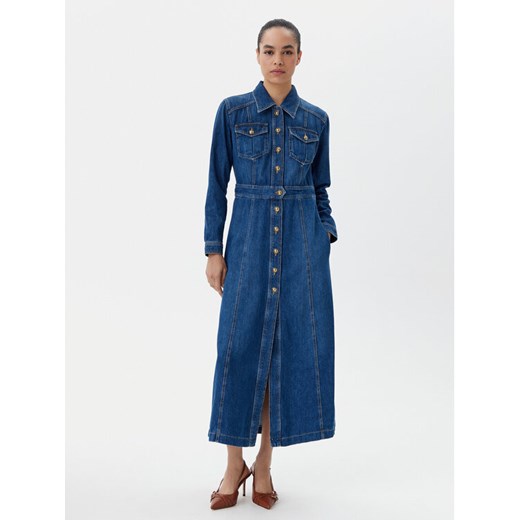Luisa Spagnoli Sukienka jeansowa Pagella 541651 Niebieski Regular Fit ze sklepu MODIVO w kategorii Sukienki - zdjęcie 182627674