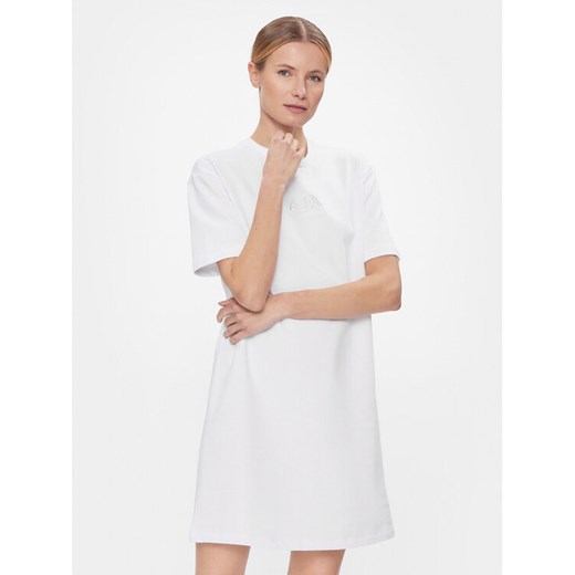 Armani Exchange Sukienka codzienna 3DYA89 YJFHZ 1000 Biały Regular Fit ze sklepu MODIVO w kategorii Sukienki - zdjęcie 182627793