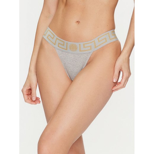 Versace Stringi AUD01042 Szary ze sklepu MODIVO w kategorii Majtki damskie - zdjęcie 182627802