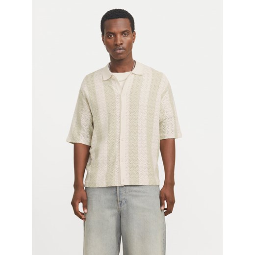 Jack&Jones Koszula Tyler 12272863 Écru Loose Fit ze sklepu MODIVO w kategorii Koszule męskie - zdjęcie 182627830
