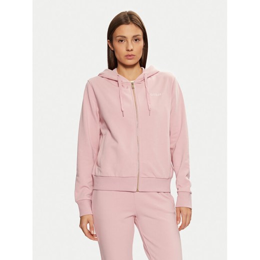 Guess Bluza O5RQ01 KCO31 Różowy Regular Fit ze sklepu MODIVO w kategorii Bluzy damskie - zdjęcie 182627841