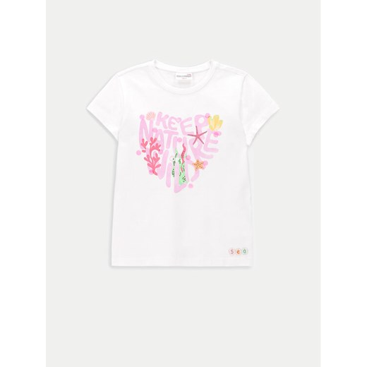 Coccodrillo T-Shirt WC4143203OWK Biały Regular Fit ze sklepu MODIVO w kategorii Bluzki dziewczęce - zdjęcie 182627842