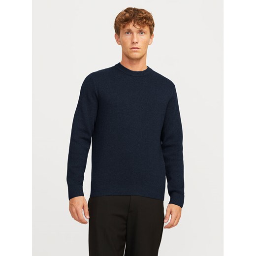 Jack&Jones Sweter Milano 12259666 Granatowy Relaxed Fit ze sklepu MODIVO w kategorii Swetry męskie - zdjęcie 182627860
