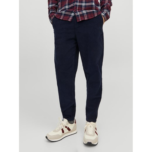 Jack&Jones Spodnie materiałowe 12237547 Granatowy Tapered Fit ze sklepu MODIVO w kategorii Spodnie męskie - zdjęcie 182627903