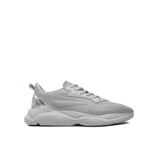 Hugo Sneakersy Leon Runn Ripstop 50517154 Srebrny ze sklepu MODIVO w kategorii Buty sportowe damskie - zdjęcie 182627942