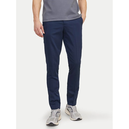 Jack&Jones Spodnie garniturowe Franco 12199893 Granatowy Super Slim Fit ze sklepu MODIVO w kategorii Spodnie męskie - zdjęcie 182628013