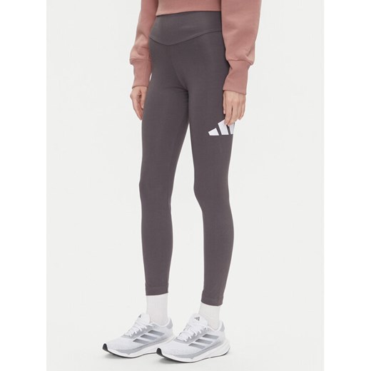 adidas Legginsy Essentials Big Logo JH1188 Szary Slim Fit ze sklepu MODIVO w kategorii Spodnie damskie - zdjęcie 182628030