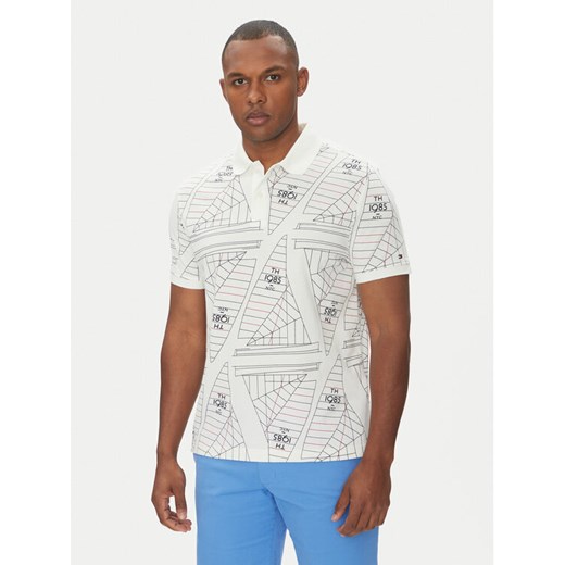 Tommy Hilfiger Polo Sailing MW0MW39309 Écru Regular Fit ze sklepu MODIVO w kategorii T-shirty męskie - zdjęcie 182628084