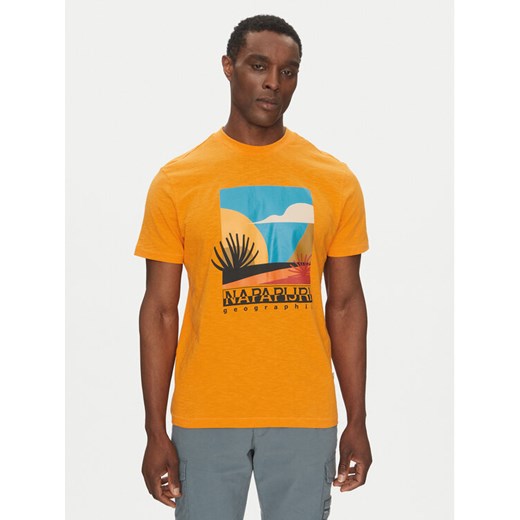 Napapijri T-Shirt S-Arbia NP0A4IE3 Pomarańczowy Regular Fit ze sklepu MODIVO w kategorii T-shirty męskie - zdjęcie 182628192