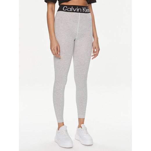 Calvin Klein Legginsy 701226027 Szary Slim Fit ze sklepu MODIVO w kategorii Piżamy damskie - zdjęcie 182628264