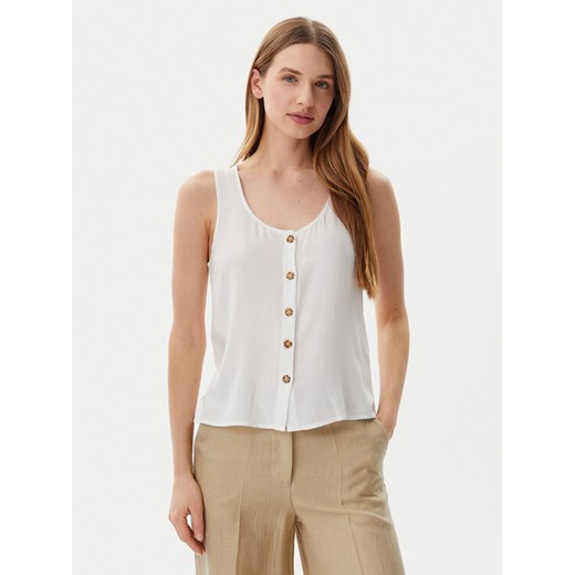 Vero Moda Top Bumpy 10325830 Biały Standard Fit ze sklepu MODIVO w kategorii Bluzki damskie - zdjęcie 182628351