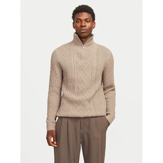 Jack&Jones Sweter Blunorth 12261780 Beżowy Regular Fit ze sklepu MODIVO w kategorii Swetry męskie - zdjęcie 182628353