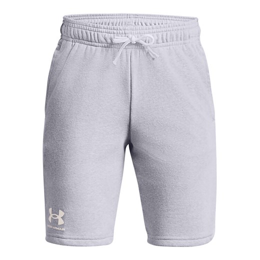 Under Armour Szorty sportowe UA RIVAL TERRY SHORT 1377255 Szary Regular Fit ze sklepu MODIVO w kategorii Spodenki chłopięce - zdjęcie 182628360