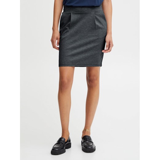 ICHI Spódnica mini 20105037 Szary Regular Fit ze sklepu MODIVO w kategorii Spódnice - zdjęcie 182628431