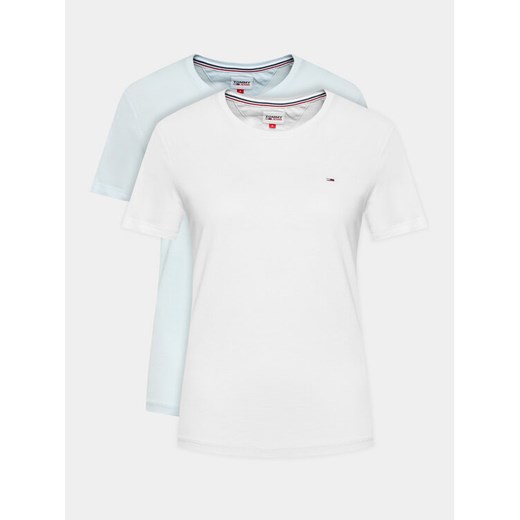 Tommy Jeans Komplet 2 t-shirtów DW0DW11459 Kolorowy Regular Fit ze sklepu MODIVO w kategorii Bluzki damskie - zdjęcie 182628544