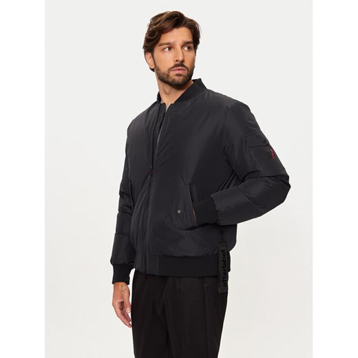 AFTER LABEL Kurtka bomber Francoforte A00005 Czarny Regular Fit ze sklepu MODIVO w kategorii Kurtki męskie - zdjęcie 182628600