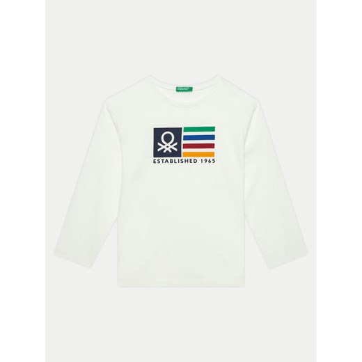 United Colors Of Benetton Bluzka 3I1XG10F2 Biały Regular Fit ze sklepu MODIVO w kategorii T-shirty chłopięce - zdjęcie 182628653