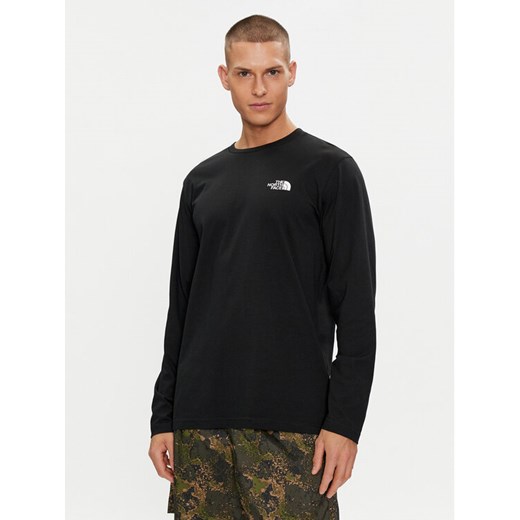 The North Face Longsleeve Simple Dome NF0A87QN Czarny Regular Fit ze sklepu MODIVO w kategorii T-shirty męskie - zdjęcie 182628663