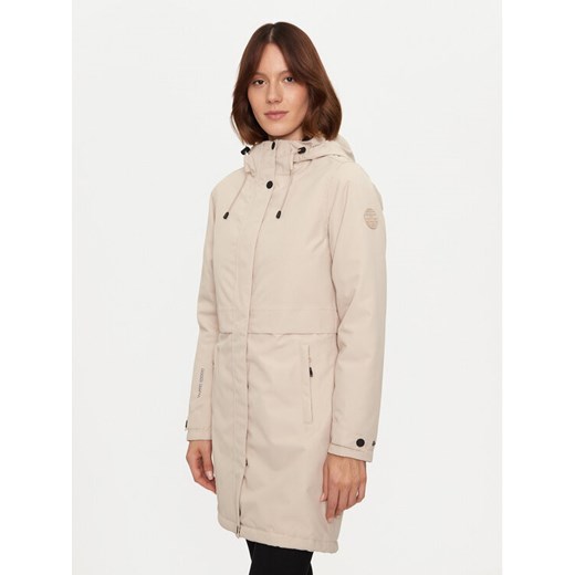 Whistler Parka Mullie W W-PRO 10000 W214099 Beżowy Regular Fit ze sklepu MODIVO w kategorii Parki damskie - zdjęcie 182628753