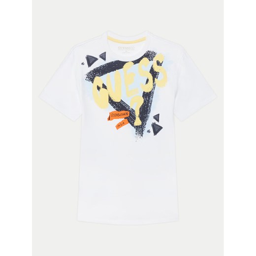 Guess T-Shirt L5GI00 K8HM4 Biały Regular Fit ze sklepu MODIVO w kategorii T-shirty chłopięce - zdjęcie 182628790