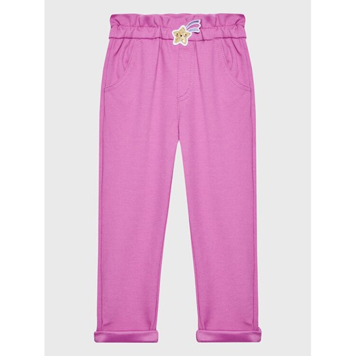 United Colors Of Benetton Spodnie materiałowe 4LAAGF00B Różowy Regular Fit ze sklepu MODIVO w kategorii Spodnie dziewczęce - zdjęcie 182628842
