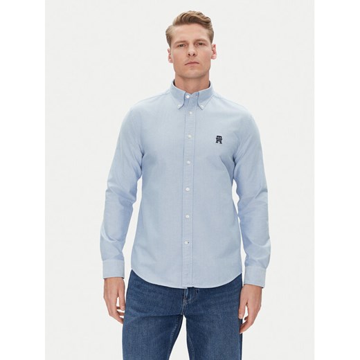 Tommy Hilfiger Koszula Heritage MW0MW39235 Błękitny Regular Fit ze sklepu MODIVO w kategorii Koszule męskie - zdjęcie 182628900