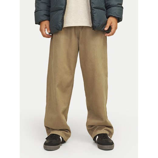 Jack&Jones Junior Spodnie materiałowe Alex 12262926 Brązowy Loose Fit ze sklepu MODIVO w kategorii Spodnie chłopięce - zdjęcie 182628970
