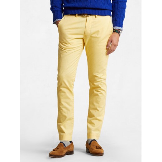 Polo Ralph Lauren Chinosy 710704176032 Żółty Slim Fit ze sklepu MODIVO w kategorii Spodnie męskie - zdjęcie 182629022