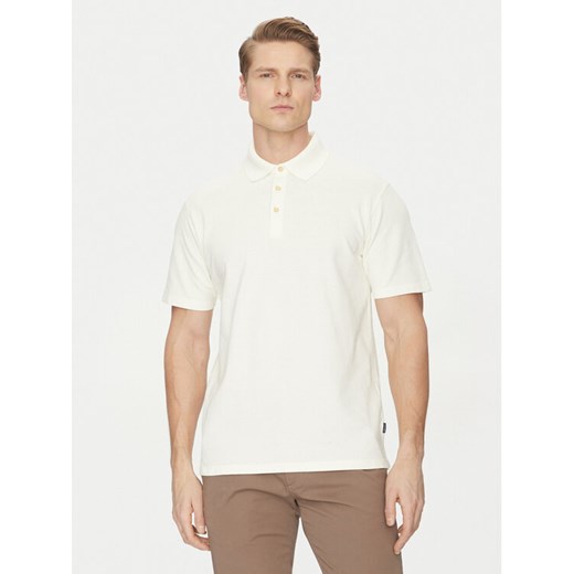 Jack&Jones Polo William 12257315 Biały Regular Fit ze sklepu MODIVO w kategorii T-shirty męskie - zdjęcie 182629053
